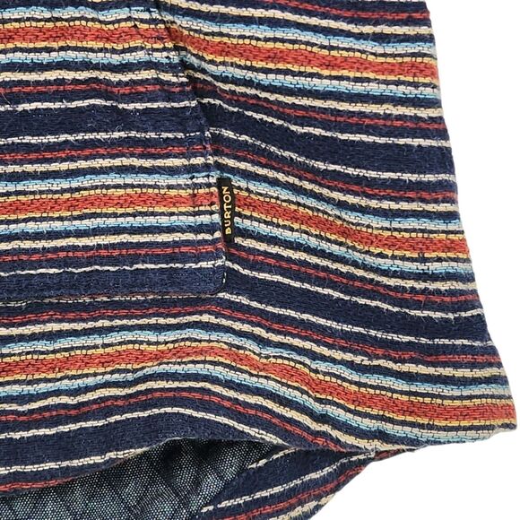 Burton Durable Goods Hoodie Large Multi Striped Pullover Snowboard Winter Grunge - Picture 3 of 11